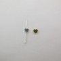 50 Perles coeur en laiton trou vertical 6x6x3mm