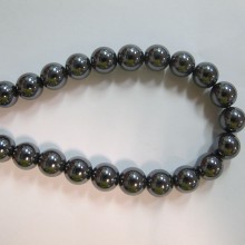 Hematite ronde- Fil de 40cm