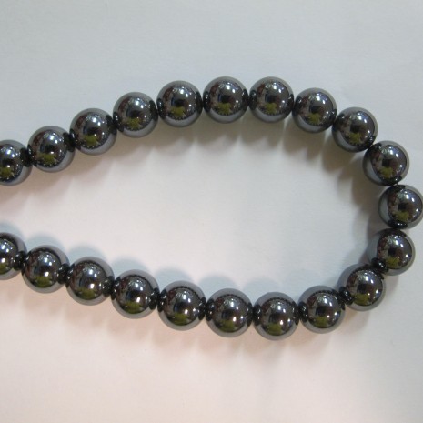 hematite ronde- Fil de 40 Centimetres