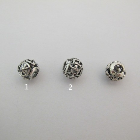 50 perles Métal 11mm trou 5mm