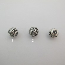 50 perles Métal 11mm trou 5mm