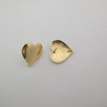 10 pcs Earrings heart 20mm