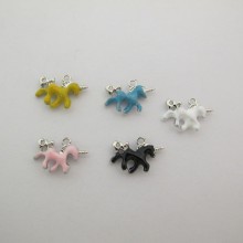 20 Metal unicorn pendants/charm double sided 20x15mm