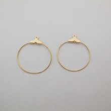 50 pcs Boucles d'oreilles creoles 25mm