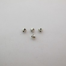 100 perles toupies en Métal 4x5mm