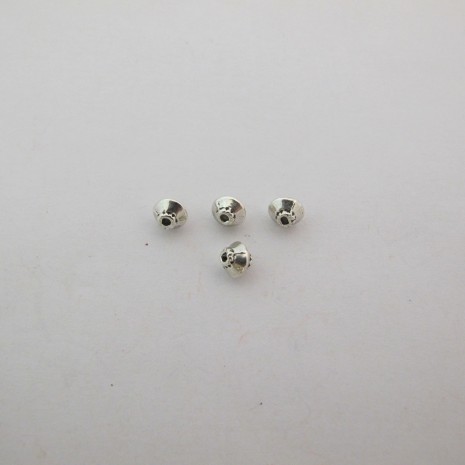 100 perles toupies en Métal 4x5mm