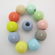 20 Pcs Plastic Beads 24mm Hole 9mm