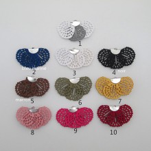 10 Fan-shaped tassels 45x30mm