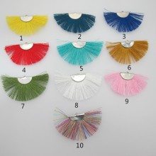 10 Fan-shaped tassels 62x33mm