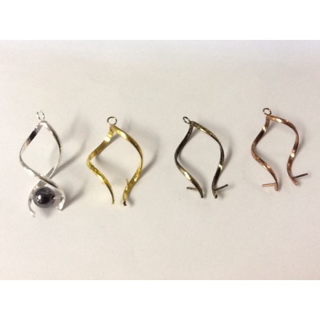 Bélière de boucle d'oreilles ou pendentifs façon toubillon