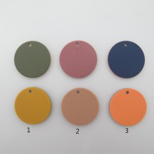 10 Sequins Résine rond deux faces colorées bicolore 35mm