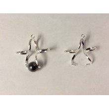 Earring brackets or flower pendants