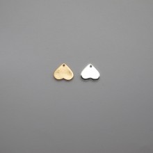 10 Sequins heart 9x8mm