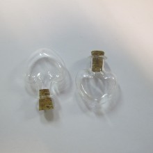 20 Glass vial 26x23mm heart