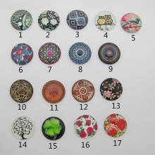 20 Glass Flat Cabochon 25mm