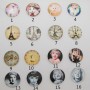 20 Cabochon Plat en verre 25mm