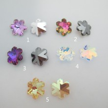 4 pcs Glass Flake Pendants 30mm