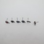 50 pcs tiges avec strasse 12x9mm