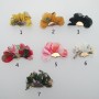20 Pompons En Tissus fleur 35x25mm
