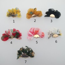 20 fabric tassels flower 35x25mm