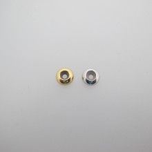 20 pcs metal beads 8x4mm with rubber inside