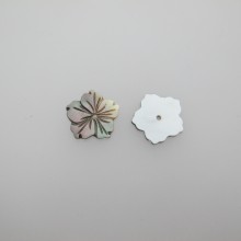 10 Mother of pearl flower 20mm