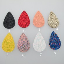 10 Pendant drop imitation leather 55x35mm