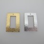 10 pendentif rectangulaire simili-cuir 41x27mm