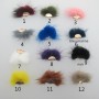 10 Pompons fourrures avec attache doré 27x23mm