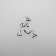 100 Embouts pour cordon 2mm Acier inox 7x3mm