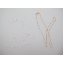 5 pcs chain necklaces forçat 45cm in brass
