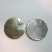 10 Grey mother of pearl 40mm round
