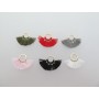 10 Pendentif pompon en coton 28x19mm