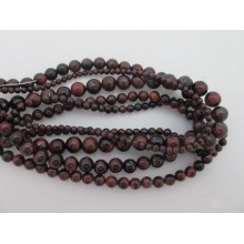 Red tiger eye round - 40cm thread