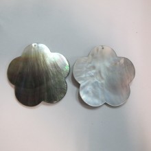 10 fleurs Nacre grise 53mm