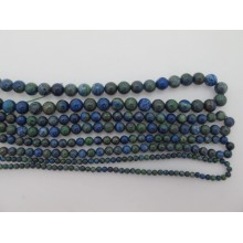 azurite malachite ronde- Fil de 40 Centimetres