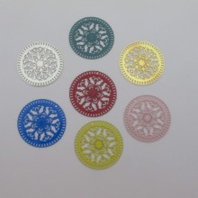 30 Round filigree stamps 25mm