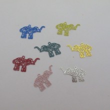 60 Estampes filigrane éléphant 20x12mm