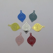 50 Filigree stamps drop 24x15mm