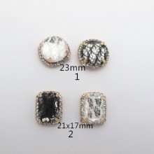 5 pcs Plastic lace cabochons