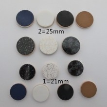 10 pcs Cabochons en plastique 22mm/25mm