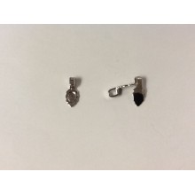 20 pcs Fasteners pendants to stick silver 6x16mm