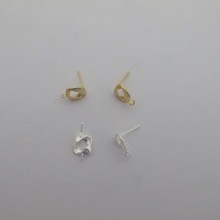 10 pcs Tiges avec anneau 11x8mm