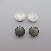 50 pcs Support cabochon 18mm pour cuir 14x2mm