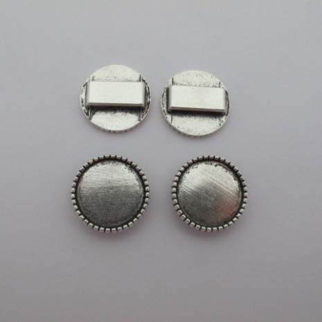 50 pcs support cabochon 20mm pour cuir 15x2m