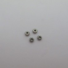 100 pcs Perles rondelles 6x3x2.5mm acier inoxydable