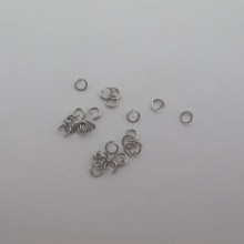 1000 pcs Anneaux ouverts 4x0.6mm acier inoxydable