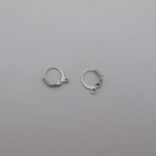 50 pcs Boucles d'oreilles 15X13mm acier inoxydable