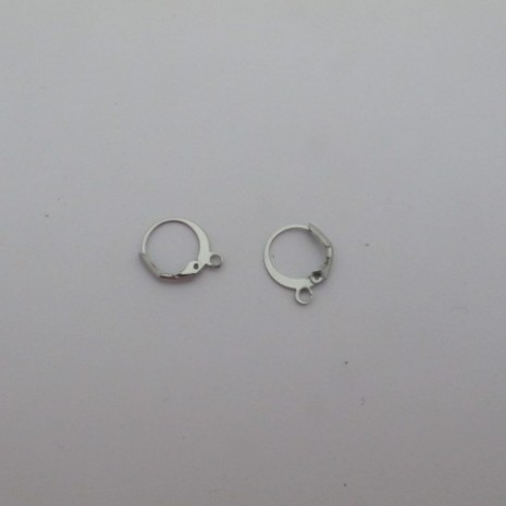 50 pcs Boucles d'oreilles 15X13mm acier inox