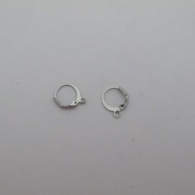 50 pcs Boucles d'oreilles 15X13mm acier inoxydable